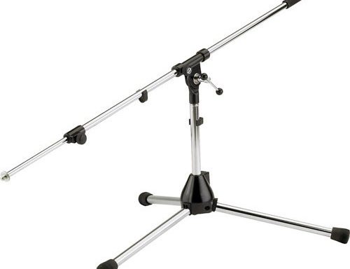 Microphone Stand With Boom (Low, Chrome)