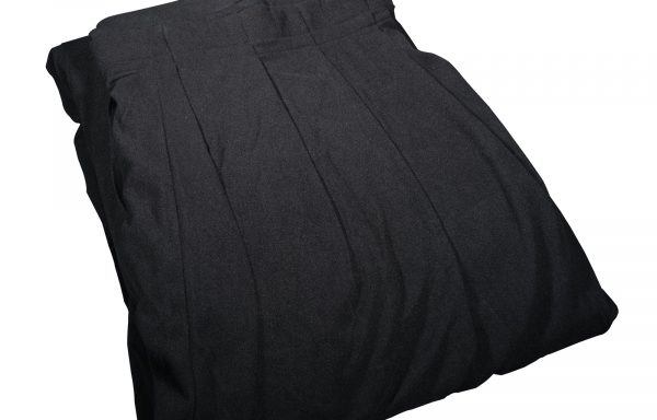 Black Drape 3 x 6m (10′ x 20′) Pleated With Ties