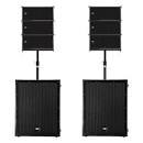 RCF HDL-6A Line Array Ground Stacked Pole Mounted Package