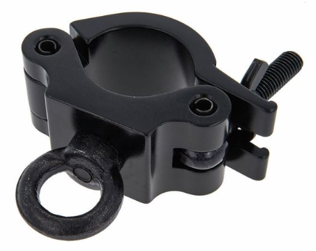Global Truss Black Half Coupler with Eye Nut Black (5033-B)