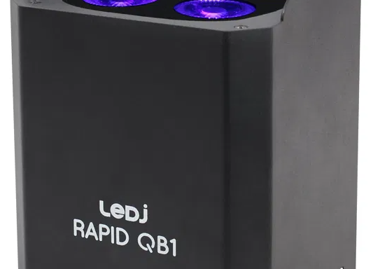 LEDJ Rapid QB1 Hex IP Battery Uplighter (Black)