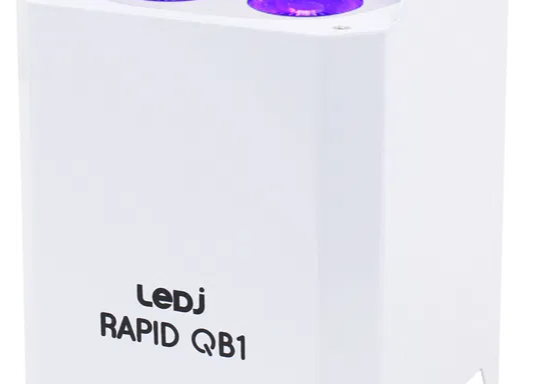 LEDJ Rapid QB1 Hex IP Battery Uplighter (White)