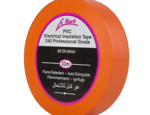 Le Mark Orange PVC Electrical Insulation Tape 33m x 19mm