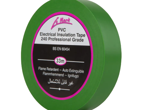 Le Mark Green PVC Electrical Insulation Tape 33m x 19mm