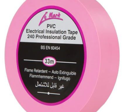 Le Mark Pink PVC Electrical Insulation Tape 33m x 19mm