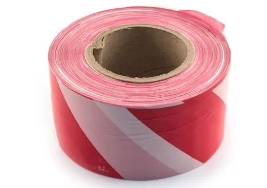 Red/White Hazard Barrier Tape 500m x 75mm