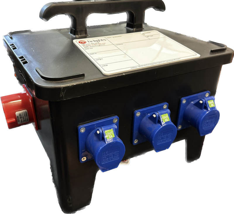 32a 3ph DB (Outlets: 6x16a 1ph, 1x Socapex Out)