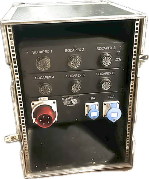 36 Way Socapex DB (6 x soca RCBO 1 x 16a 1 x 32a)